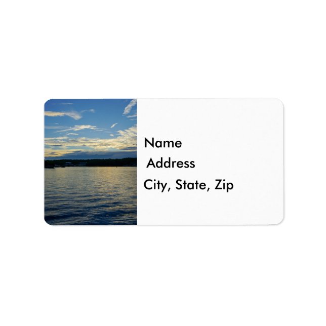 Blue Sunset Lake Of Ozarks Label (Front)