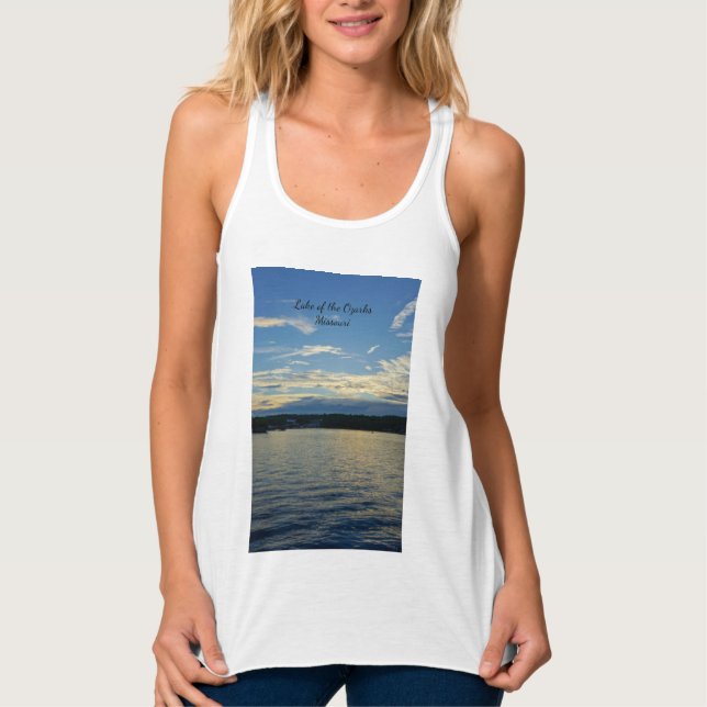 Blue Sunset Lake Of Ozarks Tank Top (Front)