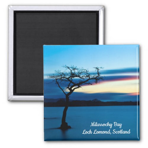 Blue Sunset over Loch Lomond Scotland Magnet