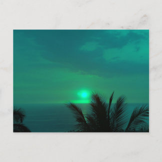 Blue Sunset Sky Postcard
