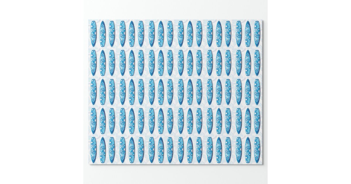 Blue surfboards Summer beach art Wrapping Paper | Zazzle