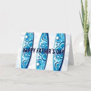 Blue surfboards Summer beach Father's Day Card