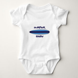 Blue Surfer Baby Bodysuit