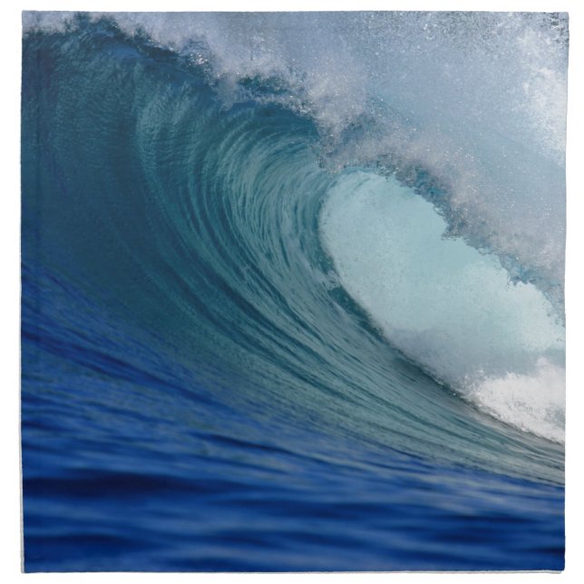 Blue surfing wave napkin (Front)