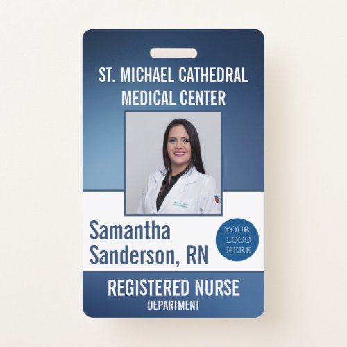 Blue Surgical Medical ID Logo Employee Badge
