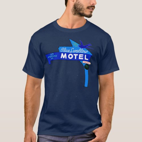 Blue swallow motel sign T_Shirt