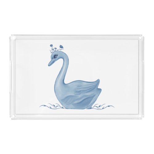 Blue Swan Acrylic Tray 