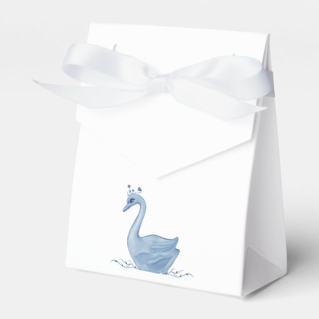 Blue Swan Favor Boxes (Front Side)