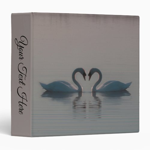 Blue Swans Must Be Love 3 Ring Binder
