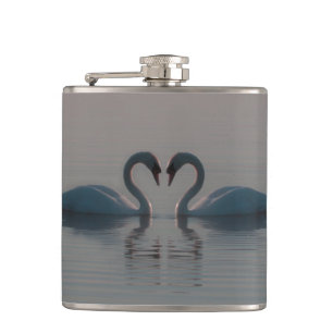 Blue Swans Must Be Love Flask