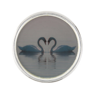 Blue Swans Must Be Love Lapel Pin