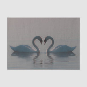 Blue Swans Must Be Love Tissue Paper