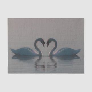 Blue Swans Must Be Love Tissue Paper