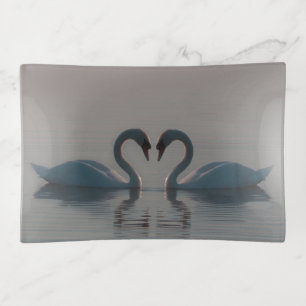 Blue Swans Must Be Love Trinket Tray