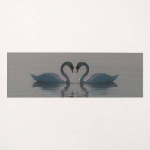 Blue Swans Must Be Love Yoga Mat