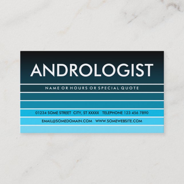 blue swatch ANDROLOGIST Business Card (Front)