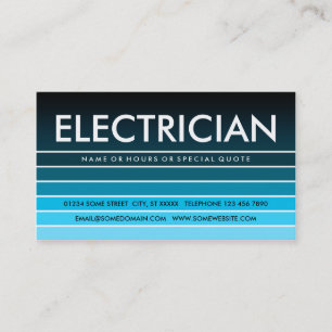 blue swatch ELECTRICIAN Business Card