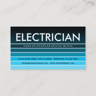blue swatch ELECTRICIAN Business Card