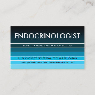 blue swatch ENDOCRINOLOGIST Business Card