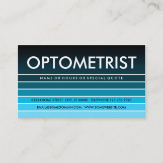 blue swatch OPTOMETRIST Business Card