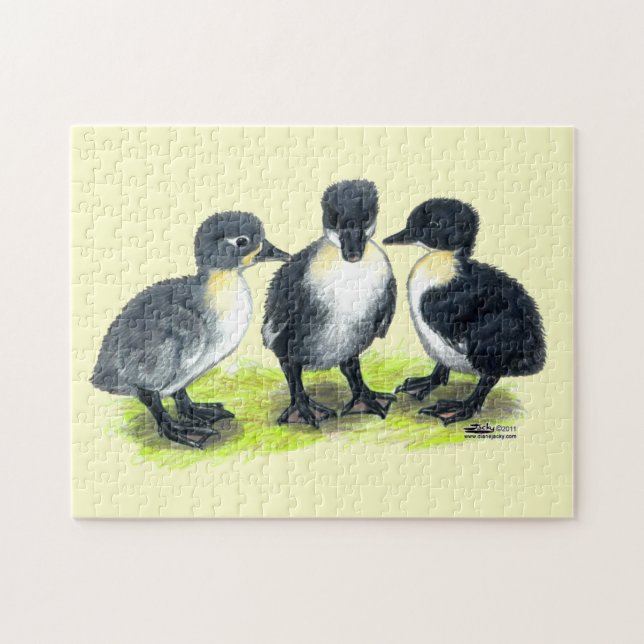 Blue Swedish Ducklings Jigsaw Puzzle (Horizontal)