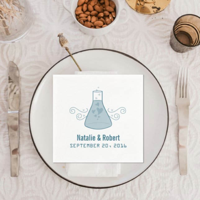 Blue Sweet Chemistry Paper Napkins (Blue Sweet Chemistry Paper Napkins)