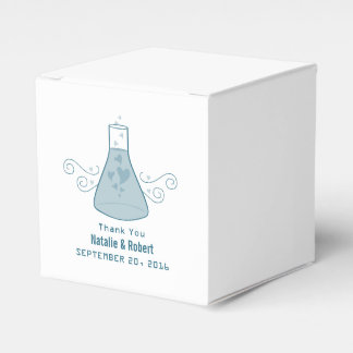 Blue Sweet Chemistry Wedding Favor Boxes