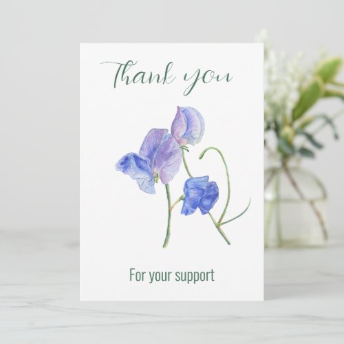 Blue sweet pea flowers Thank you for your support