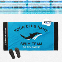 Blue Swim Team Custom Swimmer Name