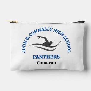 Blue Swim Team Personalized Swimmer Accessory Pouch