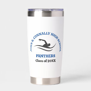 Blue Swim Team Personalized Swimmer Insulated Tumbler