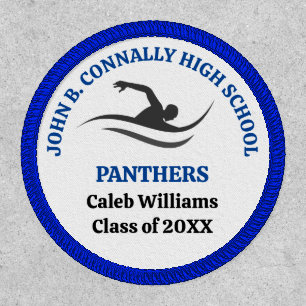 Blue Swim Team Personalized Swimmer Patch