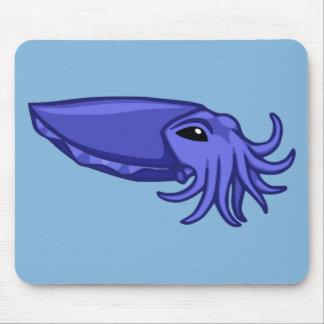 Blue Swimming Cuttlefish Mouse Pad