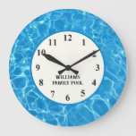 Blue Swimming Pool Clock - Water Wall Clock