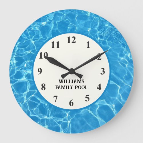 Blue Swimming Pool Clock _ Water Wall Clock