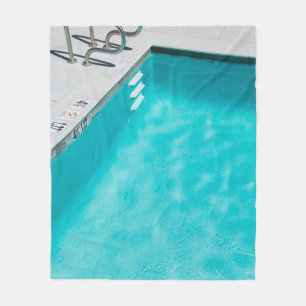 Blue swimming pool fleece blanket