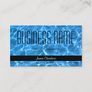 Blue Swimming Pool Pattern Business Card