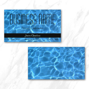 Blue Swimming Pool Pattern Business Card