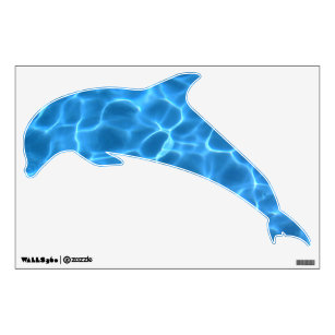 Blue Swimming Pool Pattern Dolphin Wall Sticker