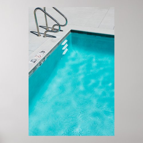Blue swimming pool poster