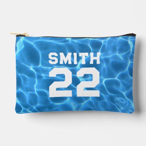 Blue Swimming Pool Sports Photo Accessory Pouch