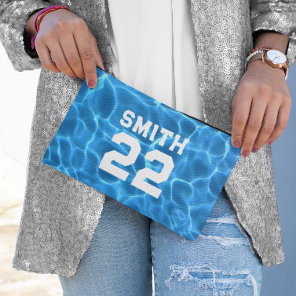 Blue Swimming Pool Sports Photo Accessory Pouch