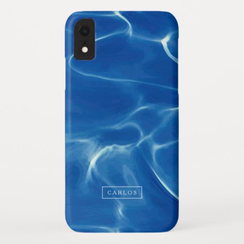 Blue Swimming pool water reflection iPhone XR Case
