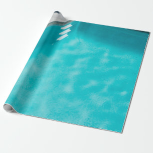 Blue swimming pool wrapping paper
