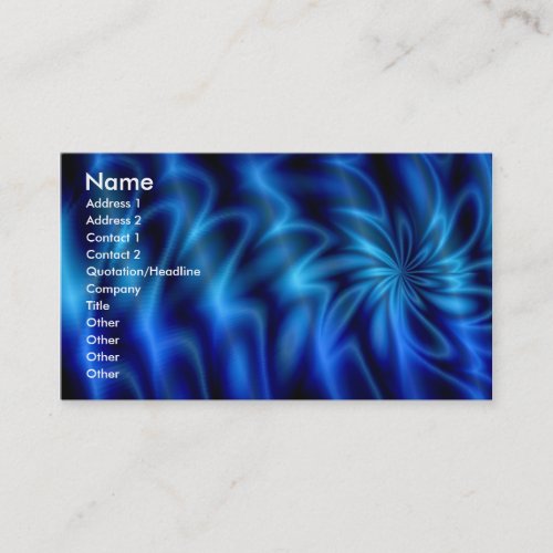 Blue Swirl Business Card Template