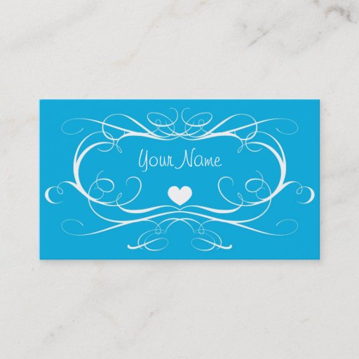 Customizable Blue Swirl Business Cards