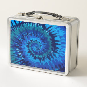 Blue Swirl Metal Lunch Box