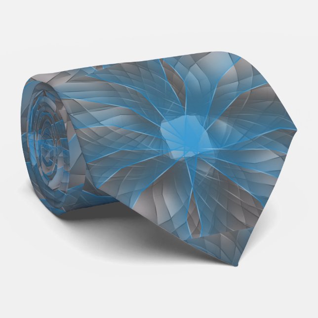  Blue Swirl Necktie (Rolled)