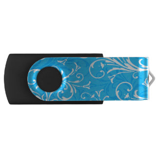 Blue Swirl Pattern USB Flash Drive