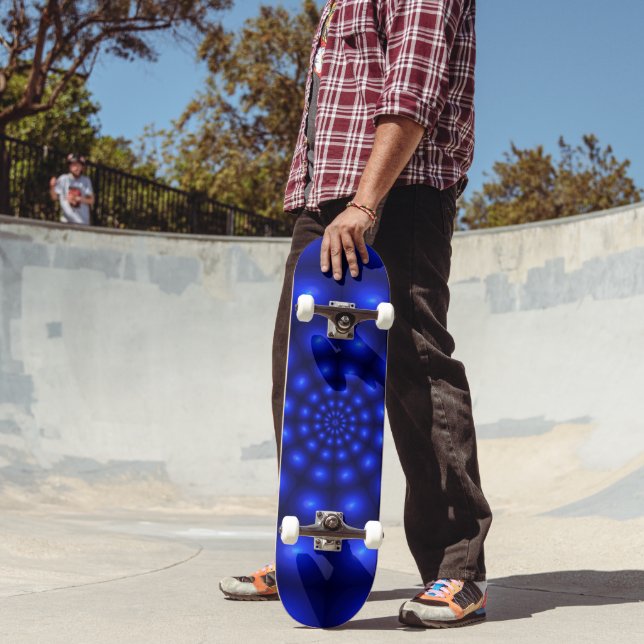 Blue swirl skateboard (Outdoor 2)